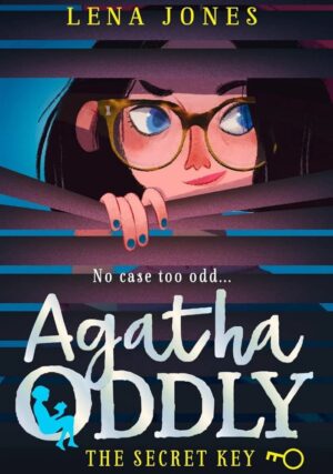 the secret key book cover consisting of title , and a small girl peeping through window